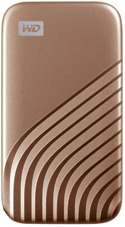 imageWestern Digital 2TB My Passport SSD Portable External Solid State Drive Red Sturdy and Blazing Fast Password Protection with Hardware Encryption  WDBAGF0020BRDWESNGold