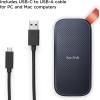 imageSanDisk 1TB Portable SSD  Up to 800MBs USBC USB 32 Gen 2 Updated Firmware  External Solid State Drive  SDSSDE301T00G26Black
