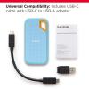 imageSanDisk 4TB Extreme Portable SSD  Up to 1050MBs USBC USB 32 Gen 2 IP65 Water and Dust Resistance Updated Firmware  External Solid State Drive  SDSSDE614T00G25Sky Blue
