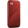 imageWestern Digital 2TB My Passport SSD Portable External Solid State Drive Red Sturdy and Blazing Fast Password Protection with Hardware Encryption  WDBAGF0020BRDWESNRed