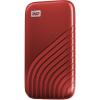 imageWestern Digital 2TB My Passport SSD Portable External Solid State Drive Red Sturdy and Blazing Fast Password Protection with Hardware Encryption  WDBAGF0020BRDWESNRed