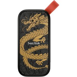 imageSanDisk 1TB Portable SSD  Up to 800MBs USBC USB 32 Gen 2 Updated Firmware  External Solid State Drive  SDSSDE301T00G26Dragon Edition