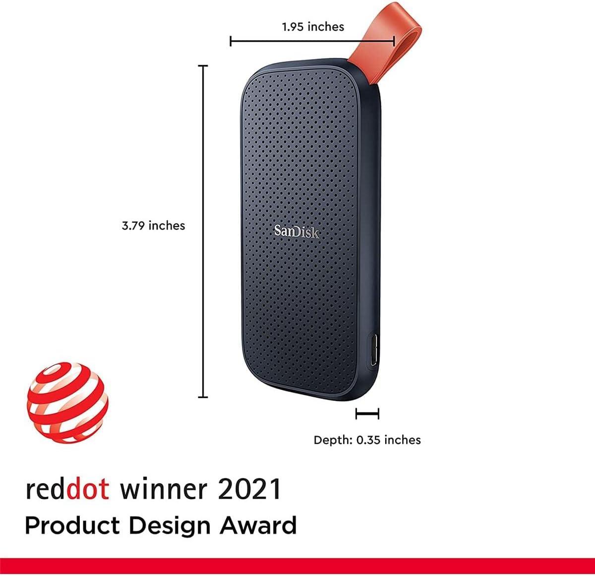 imageSanDisk 1TB Portable SSD  Up to 520MBs USBC USB 32 Gen 2  SDSSDE301T00G25Black