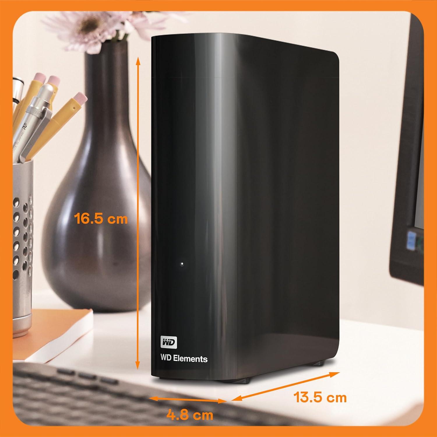 imageWD 6TB Elements Portable External Hard Drive for Windows USB 32 Gen 1USB 30 for PC ampamp Mac Plug and Play Ready  WDBHJS0060BBKWESNDesktop