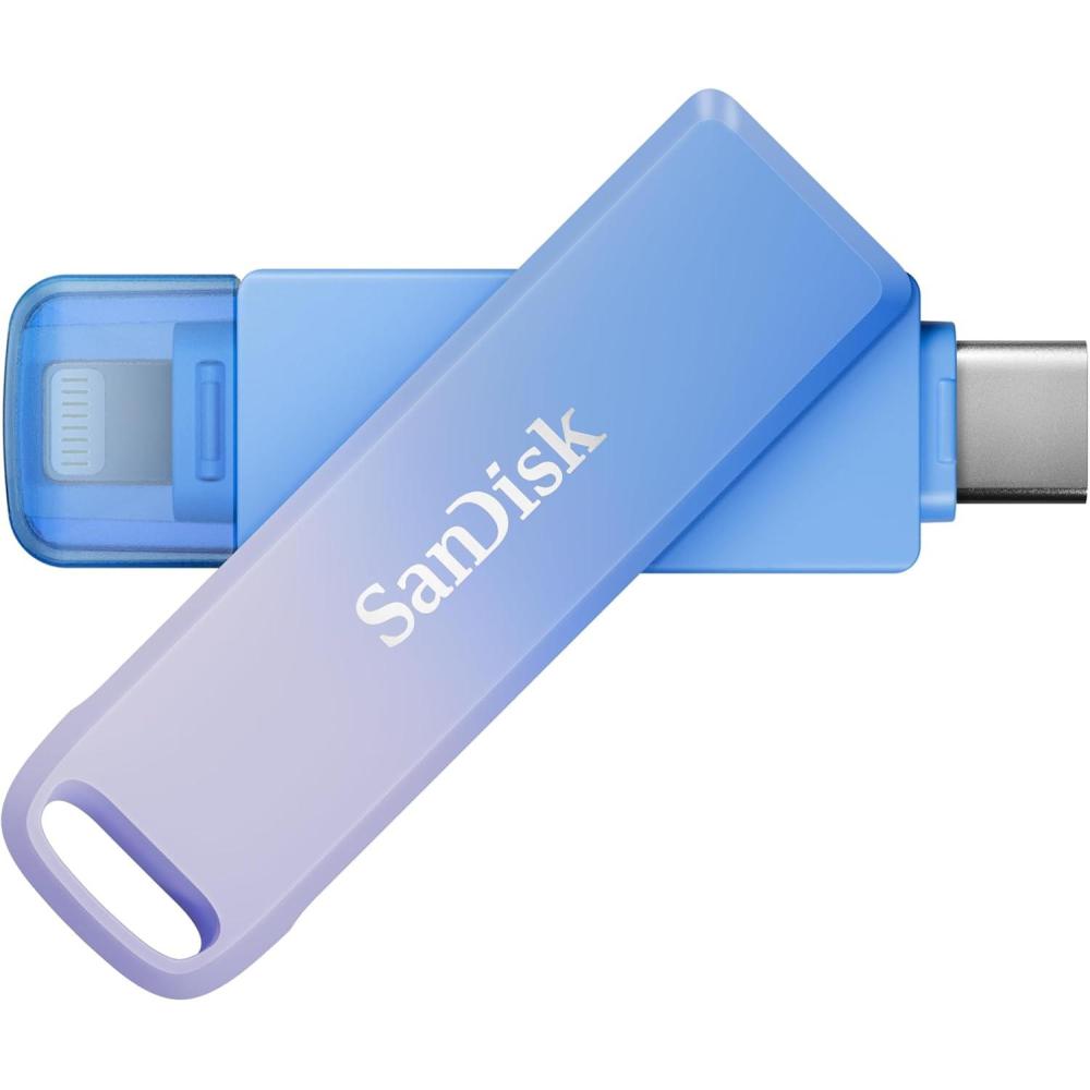 imageSanDisk 256GB Creator Phone Drive  for iPhone iPad Laptop ampamp Mac  Includes USB TypeC and Lightning Connectors  Automatic Backup 3 Months of Adobe Lightroom Included  SDIXD0N256GGN6TPPhone Drive