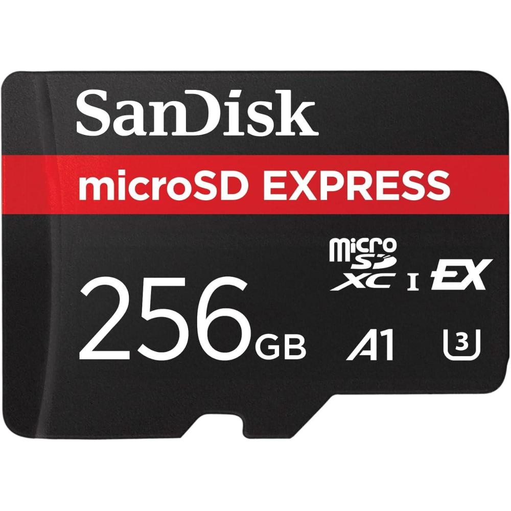 imageSanDisk 256GB microSD Express Card  Works with NintendoSwitch 2 Up to 880MBs Read Up to 650MBs Write 210MBs Sustained Write U3 C10  SDSQXFN256GGN4NN