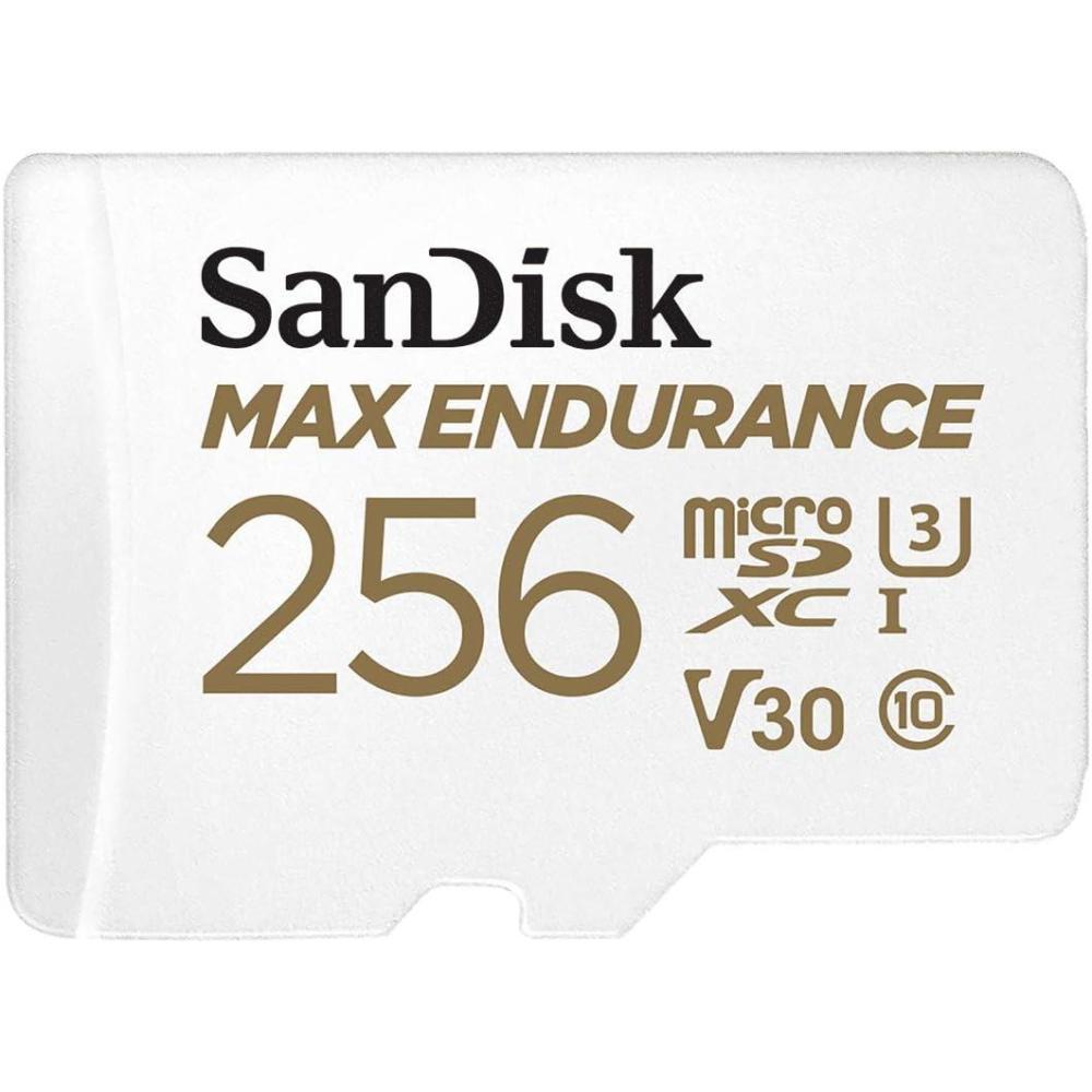 imageSanDisk 32GB MAX Endurance microSDHC Card with Adapter for Home Security Cameras and Dash cams  C10 U3 V30 4K UHD Micro SD Card  SDSQQVR032GGN6IA256GB