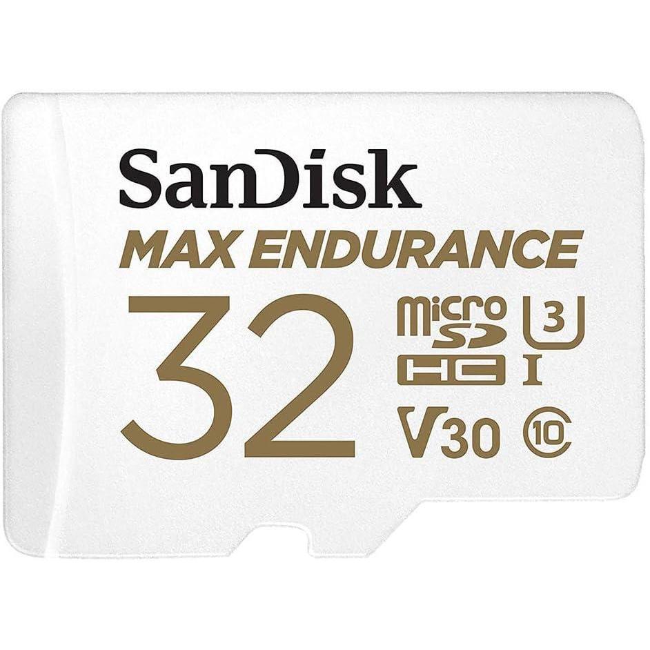 imageSanDisk 32GB MAX Endurance microSDHC Card with Adapter for Home Security Cameras and Dash cams  C10 U3 V30 4K UHD Micro SD Card  SDSQQVR032GGN6IA32GB
