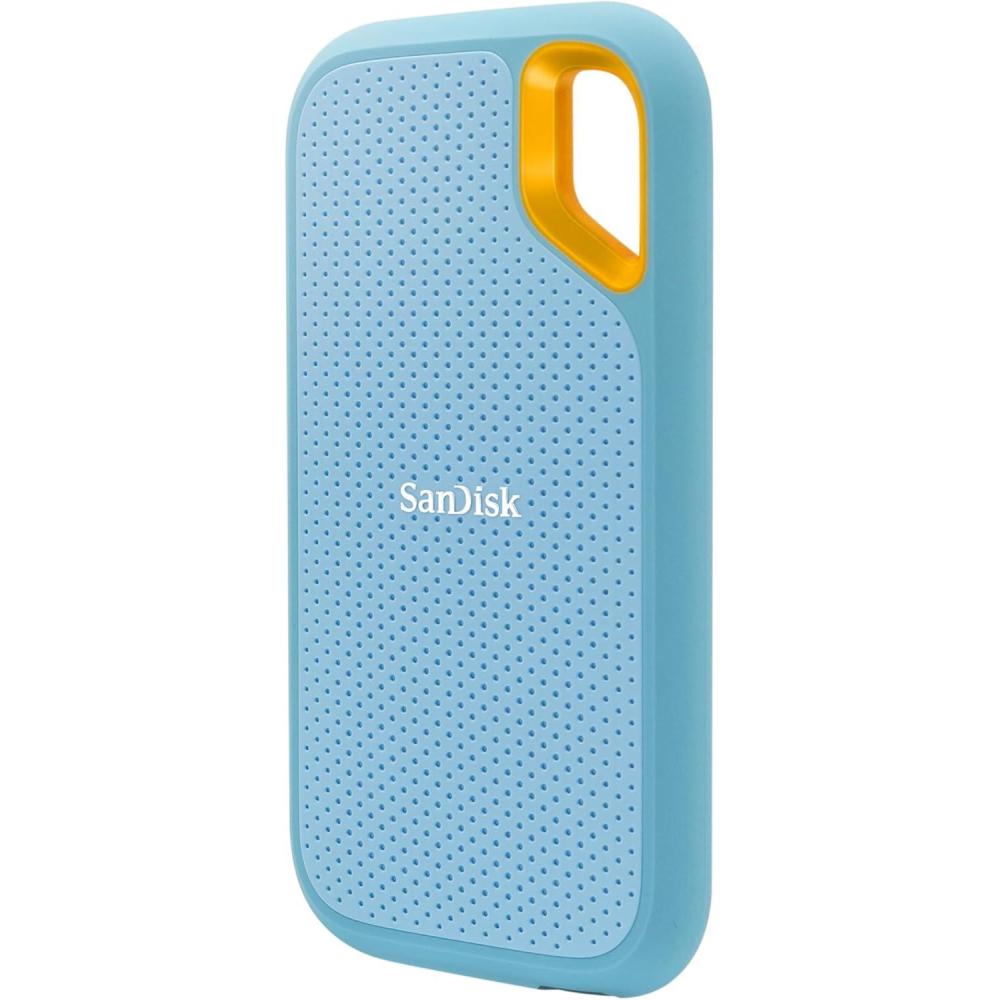 imageSanDisk 4TB Extreme Portable SSD  Up to 1050MBs USBC USB 32 Gen 2 IP65 Water and Dust Resistance Updated Firmware  External Solid State Drive  SDSSDE614T00G25Sky Blue