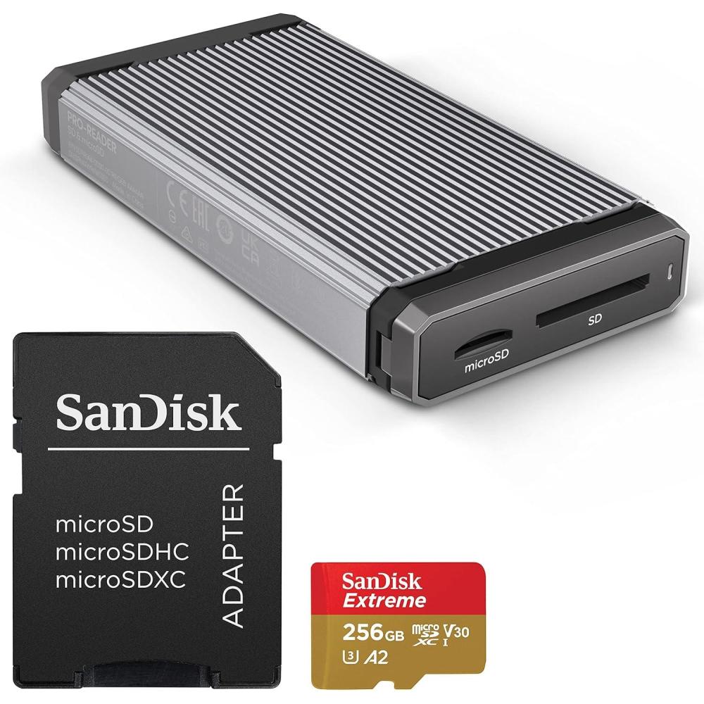 imageSanDisk 64GB Extreme microSDXC UHSI Memory Card with Adapter  Up to 170MBs with SanDisk Professional PROReader SD and microSD  High Performance Card Reader256GB
