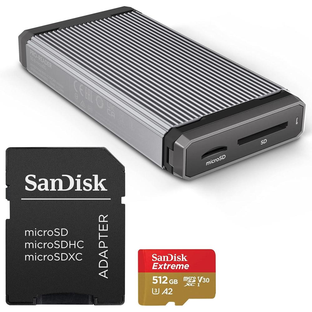 imageSanDisk 64GB Extreme microSDXC UHSI Memory Card with Adapter  Up to 170MBs with SanDisk Professional PROReader SD and microSD  High Performance Card Reader512GB