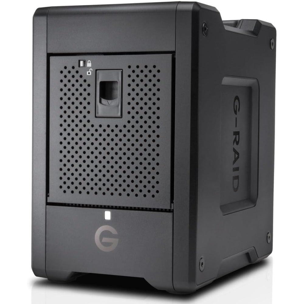 imageSanDisk Professional 24TB GRAID Shuttle 4  EnterpriseClass 4Bay External Hard Drive Thunderbolt 3 and USBC Transportable Hardware RAID  SDPH34H024TNBAAB80TB