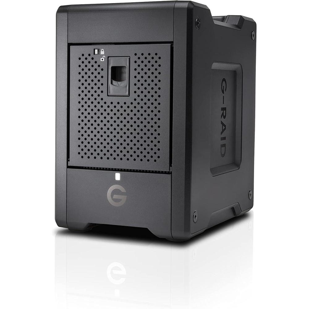imageSanDisk Professional 24TB GRAID Shuttle 4  EnterpriseClass 4Bay External Hard Drive Thunderbolt 3 and USBC Transportable Hardware RAID  SDPH34H024TNBAAB104TB