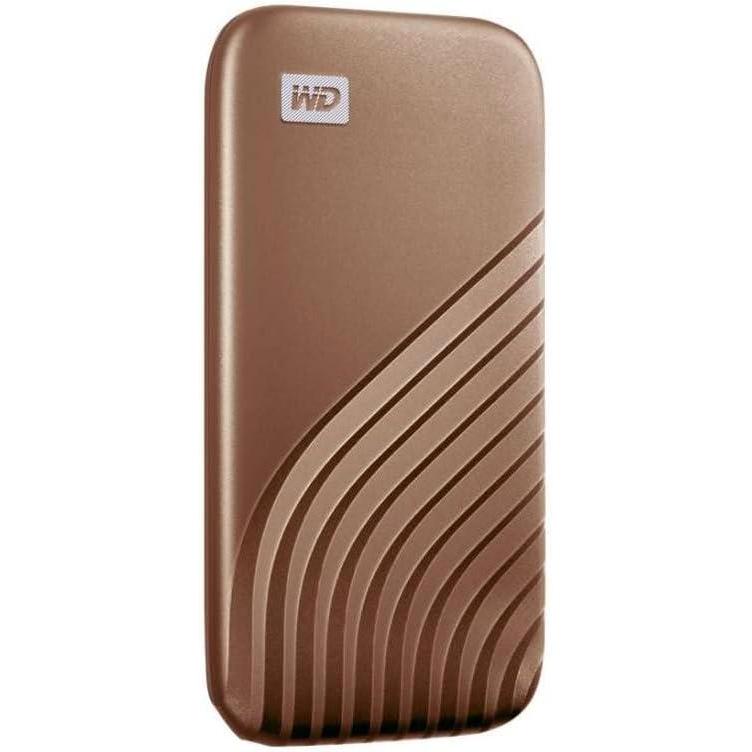 imageWestern Digital 2TB My Passport SSD Portable External Solid State Drive Red Sturdy and Blazing Fast Password Protection with Hardware Encryption  WDBAGF0020BRDWESNGold