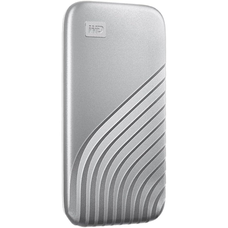 imageWestern Digital 2TB My Passport SSD Portable External Solid State Drive Red Sturdy and Blazing Fast Password Protection with Hardware Encryption  WDBAGF0020BRDWESNSilver