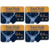 imageSanDisk 128GB 2Pack Outdoors FHD microSDXC UHSI Memory Card 2x128GB with SD Adapter  Up to 150MBs Full HD C10 U1 V10 A1 Trail Camera Micro SD Card  SDSQUBC128GGN6VT64GB 4Pack