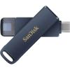 imageSanDisk 128GB Phone Drive for iPhone Works with iPhone 15 and Newer USBC Connector and iPhone 14 and Older Lightning Connector Metallic Sky  SDIXD0N128GGN6N128GB
