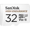 imageSanDisk 32GB High Endurance Video MicroSDHC Card with Adapter for Dash Cam and Home Monitoring Systems  C10 U3 V30 4K UHD Micro SD Card  SDSQQNR032GGN6IA32 GB