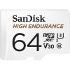 imageSanDisk 32GB High Endurance Video MicroSDHC Card with Adapter for Dash Cam and Home Monitoring Systems  C10 U3 V30 4K UHD Micro SD Card  SDSQQNR032GGN6IA64 GB