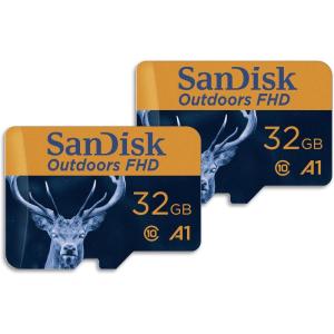 imageSanDisk 128GB 2Pack Outdoors FHD microSDXC UHSI Memory Card 2x128GB with SD Adapter  Up to 150MBs Full HD C10 U1 V10 A1 Trail Camera Micro SD Card  SDSQUBC128GGN6VT32GB 2Pack