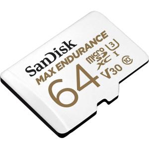 imageSanDisk 32GB MAX Endurance microSDHC Card with Adapter for Home Security Cameras and Dash cams  C10 U3 V30 4K UHD Micro SD Card  SDSQQVR032GGN6IA64GB