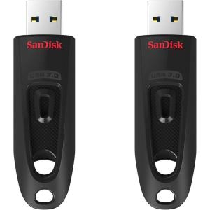 imageSanDisk 1TB Ultra USB 30 Flash Drive  Up to 130MBs Read speeds  Black  SDCZ481T00G4664GB 2Pack