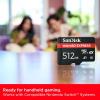 imageSanDisk 512GB microSD Express microSD Card  Up to 880MBs Read Up to 650MBs Write 220MBs Sustained Write U3 C10  SDSQXFN512GGN4NN