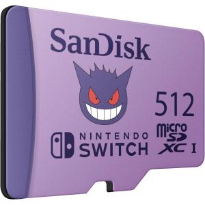 imageSanDisk 512GB Pokmon Gangar microSDXC Card Licensed for NintendoSwitch  Made for NintendoSwitch 1 OLED and Lite  SDSQXAO512GGN6ZK