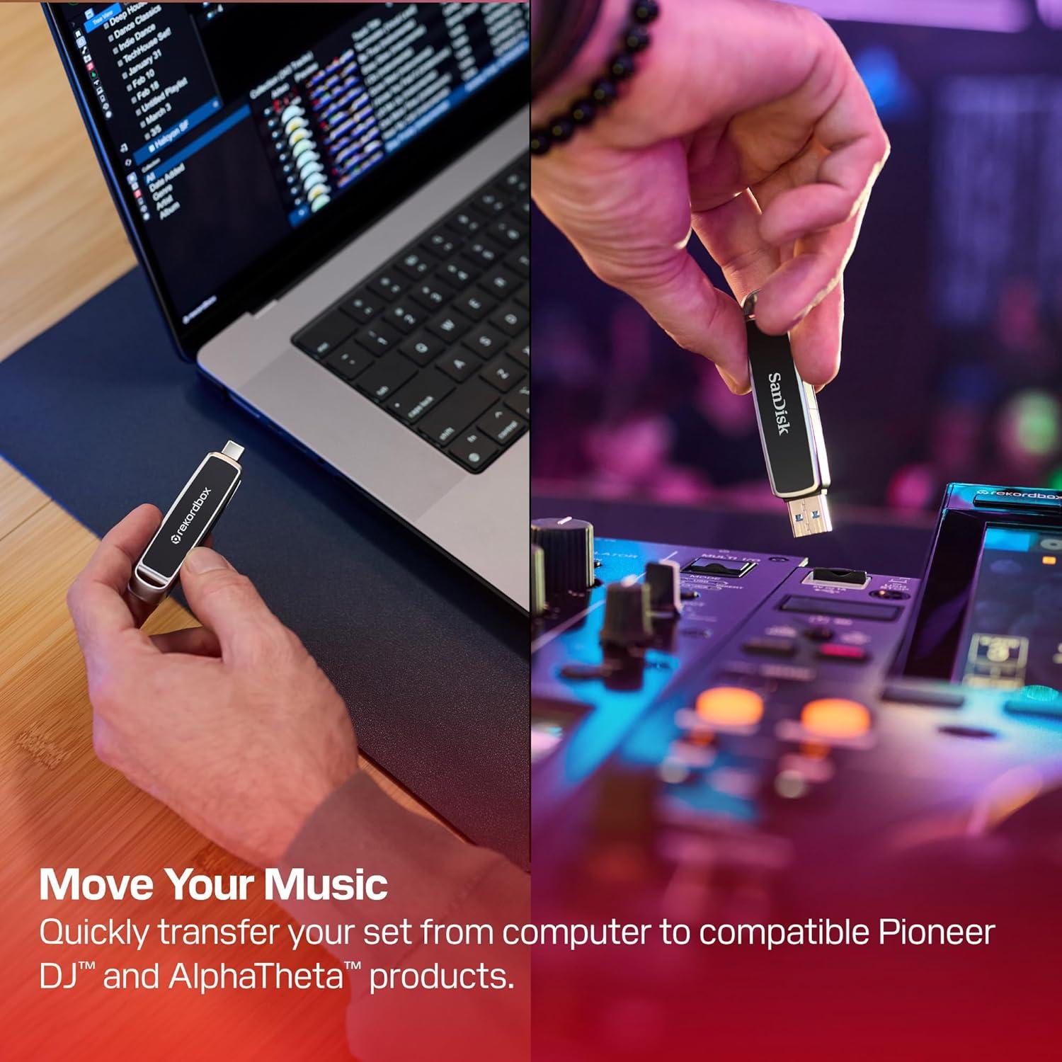 imageSanDisk 512GB DJ Flash Drive  Up to 1000 MBs Read Speed and 900 MBs Write Speed HighPerformance Dual Connector USB TypeC and USB TypeA Flash Drive  SDDDE1512GGR46