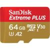 imageSanDisk Extreme Plus 64 GB microSDXC Memory Card  SD Adapter with A2 App Performance up to 170 MBs Class 10 U3 V3064 GB