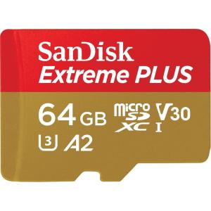 imageSanDisk Extreme Plus 64 GB microSDXC Memory Card  SD Adapter with A2 App Performance up to 170 MBs Class 10 U3 V3064 GB