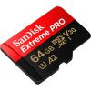 imageSanDisk 64GB Extreme PRO microSDXC Card  SD Adapter  RescuePro Deluxe up to 200 MBs with A2 App Performance for Smartphones Action Cameras or Drones UHSI Class 10 U3 V30
