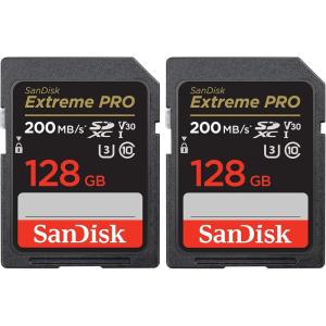 imageSanDisk 128GB Extreme PRO 200MBs SDXC UHSI Memory Card 2Pack 2 Items