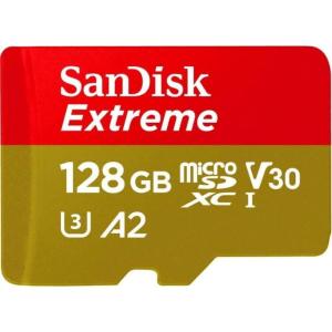 imageSanDisk 128GB Extreme microSD UHS I Card for 4K Video on Smartphones Action Cams ampamp Drones 190MBs Read 90MBs Write SDSQXAA 128G GN6MN RedGold128GB