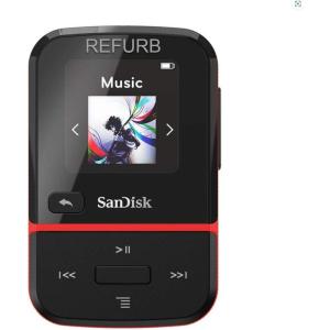 imageSanDisk 16GB Clip Sport Go MP3 Player Red  LED Screen and FM Radio  SDMX30016GG46R Renewed